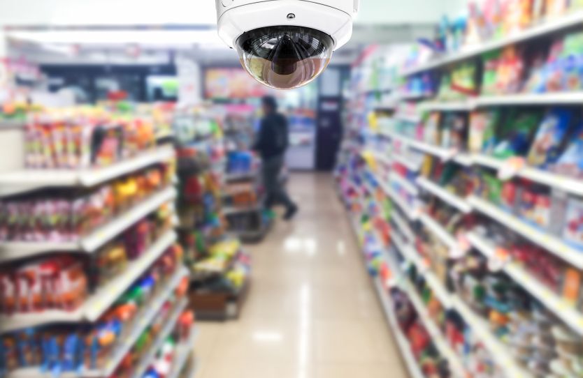 Surveillance camera in an SMB store